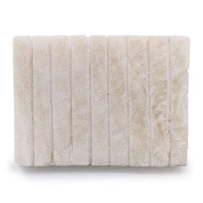 White Onxy Ridged Soap Dish - Image white-onxy-ridged-soap-dish-ssd-03