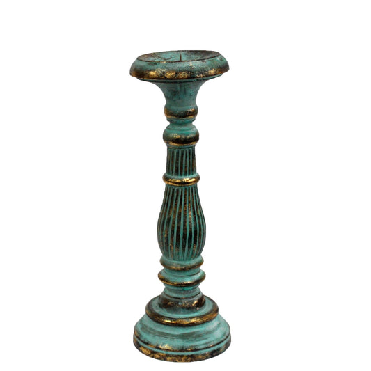 Medium Candle Stand - Turquois Gold - Image medium-candle-stand--turquois-gold-vinstics-05