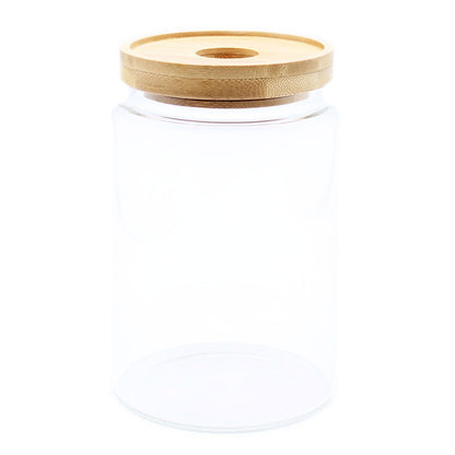 Cottage Bamboo Glass Jar - 15cm - Image cottage-bamboo-glass-jar--15cm-cgj-03