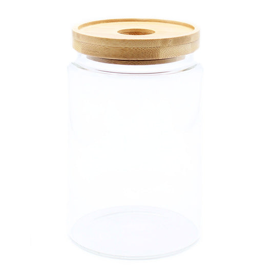 Cottage Bamboo Glass Jar - 15cm - Image cottage-bamboo-glass-jar--15cm-cgj-03