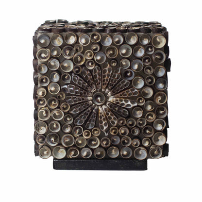 Boho Sea Shell Lamp - Chocolate Twist Square - 15cm - Image boho-sea-shell-lamp--chocolate-twist-square--15cm-bbsl-08