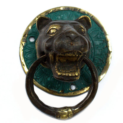 Brass Door Knocker - Tiger Head - Image brass-door-knocker--tiger-head-bdk-02
