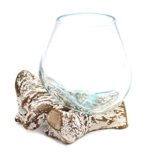 Molten Glass on Whitewash Wood - Small Bowl - Image molten-glass-on-whitewash-wood--small-bowl-mgw-13