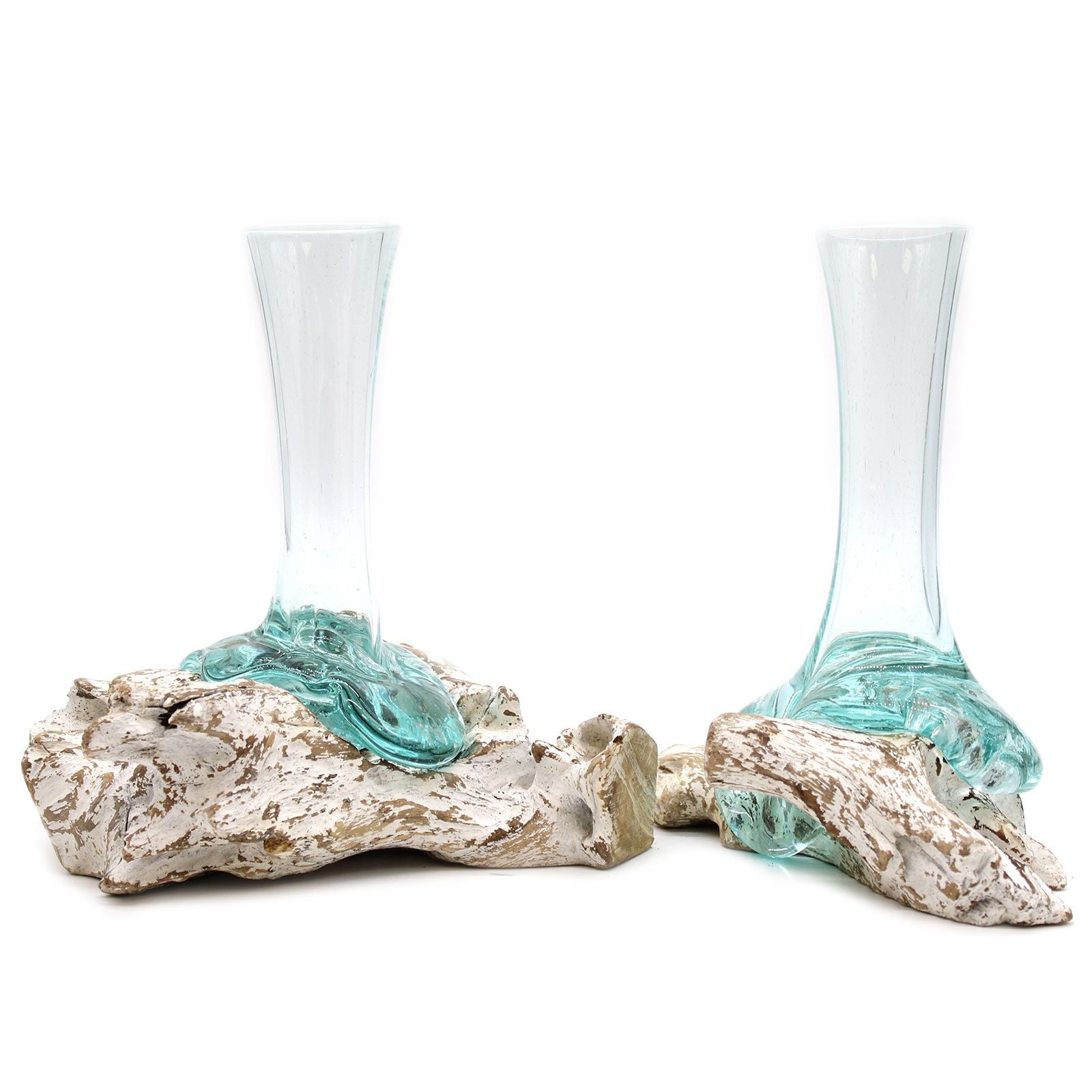 Molten Glass on Whitewash Wood - Vase - Medium - Image molten-glass-on-whitewash-wood--vase--medium-mgw-17