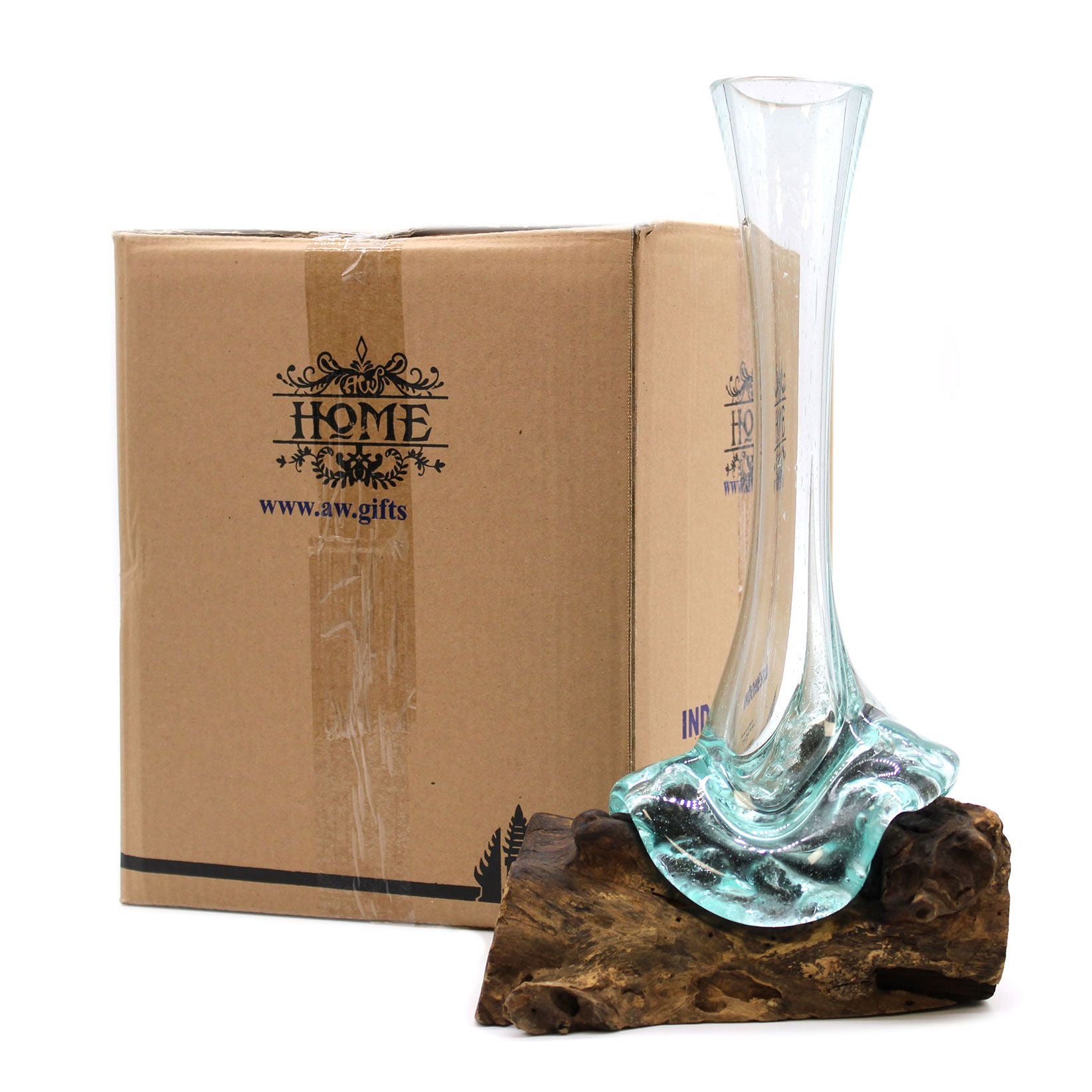 Molten Glass on Wood - Vase - Image molten-glass-on-wood--vase-mgw-04