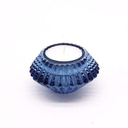 Flower Flip Dinner Candle / Tealight Holder - Royal Blue - Image flower-flip-dinner-candle--tealight-holder--royal-blue-gchd-11