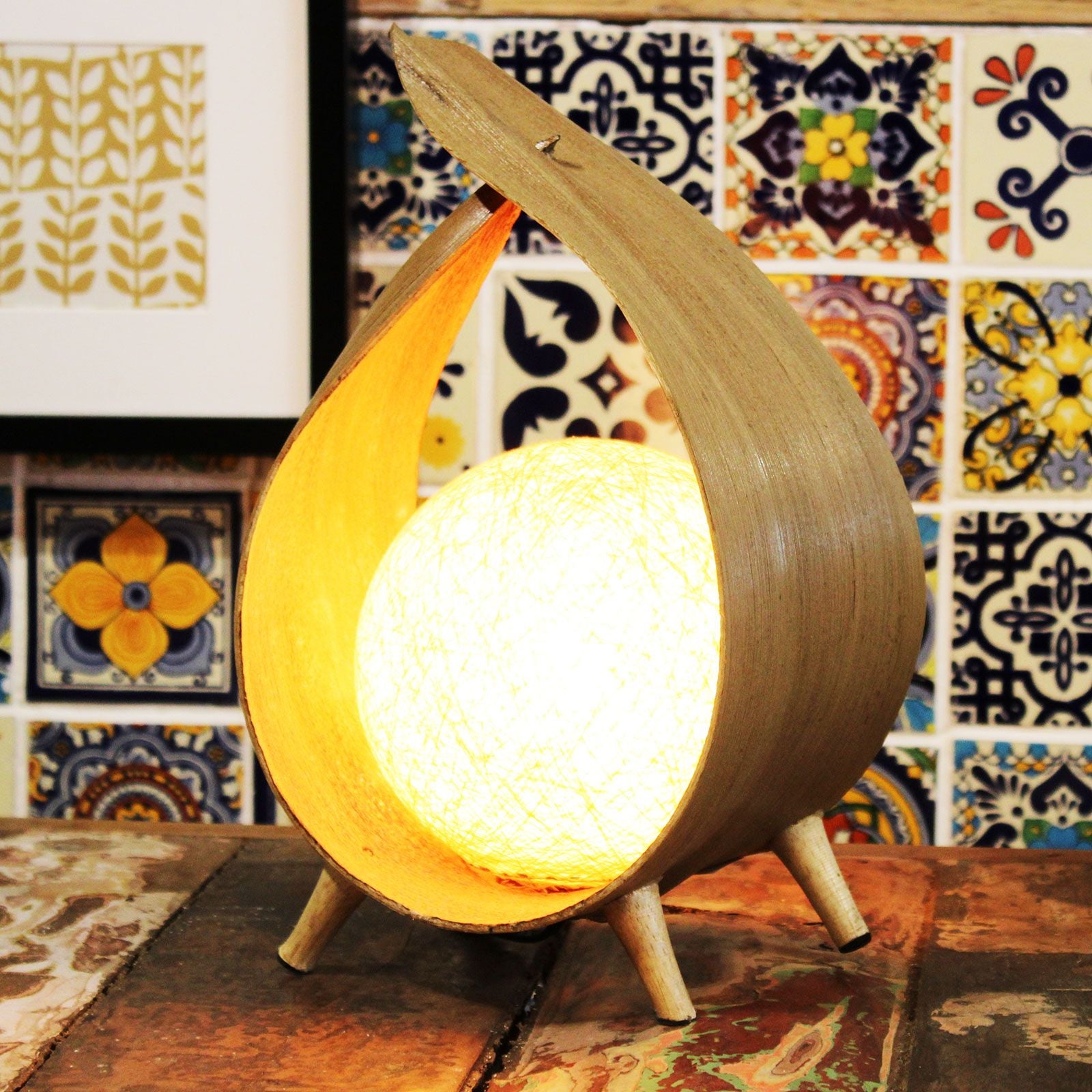 Natural Coconut Lamp - Natural Loop - Image natural-coconut-lamp--natural-loop-ncl-02