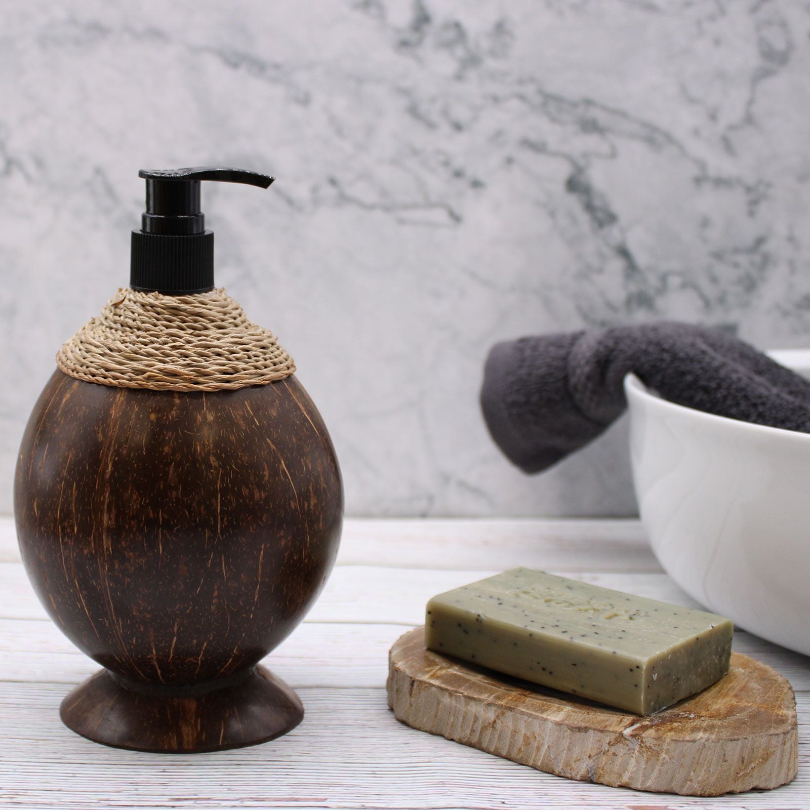 Natural Coconut Soap Dispenser - 150ml - Image natural-coconut-soap-dispenser--150ml-nsd-01