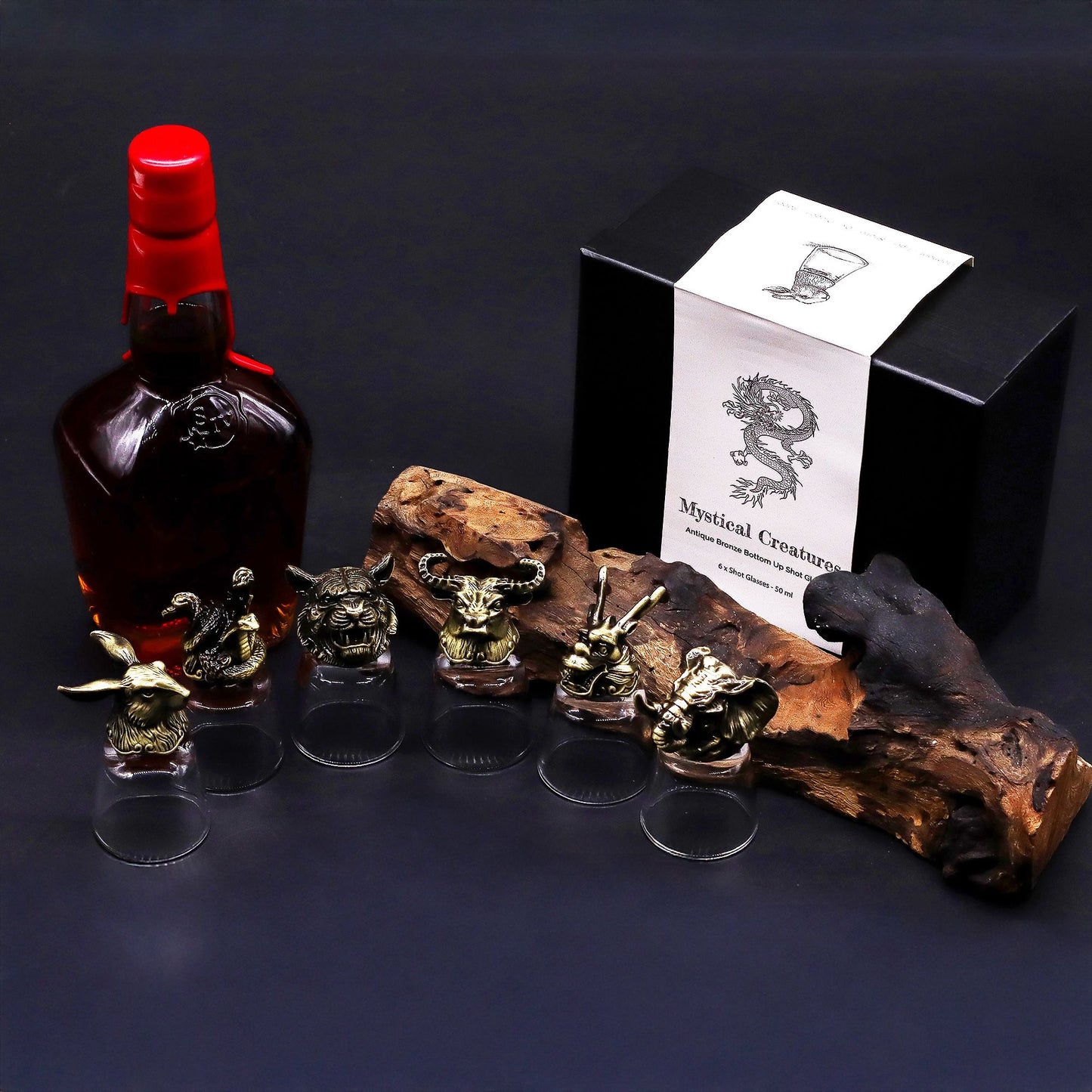 Gift Set of 6 Shot Glasses (50ml) - Mystical Creatures - Antique Bronze - Image gift-set-of-6-shot-glasses-50ml--mystical-creatures--antique-bronze-bbug-04