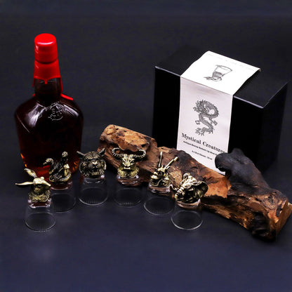Gift Set of 6 Shot Glasses (50ml) - Mystical Creatures - Antique Bronze - Image gift-set-of-6-shot-glasses-50ml--mystical-creatures--antique-bronze-bbug-04