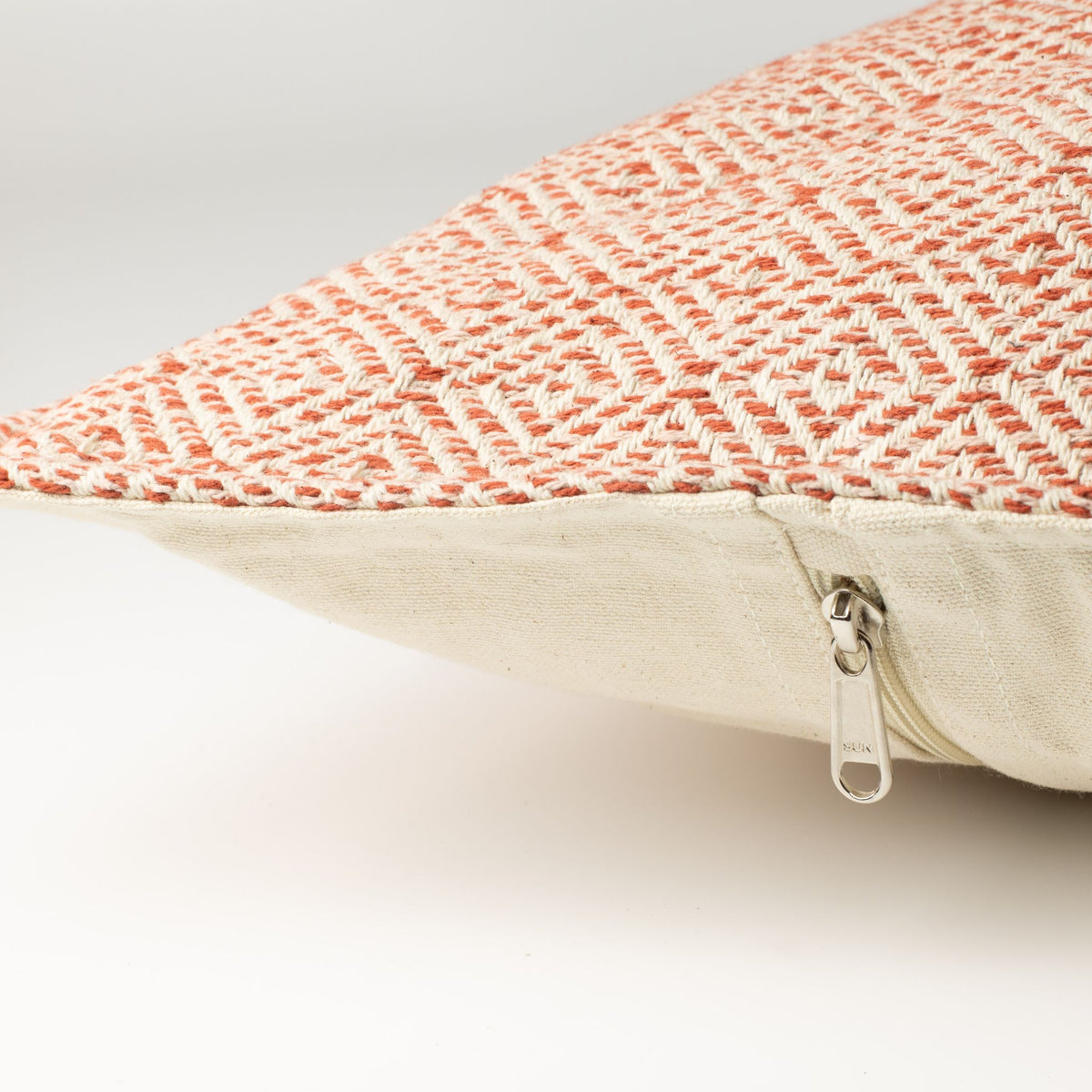 Burgundy Squares Cotton Cushion Cover – 60 x 60cm