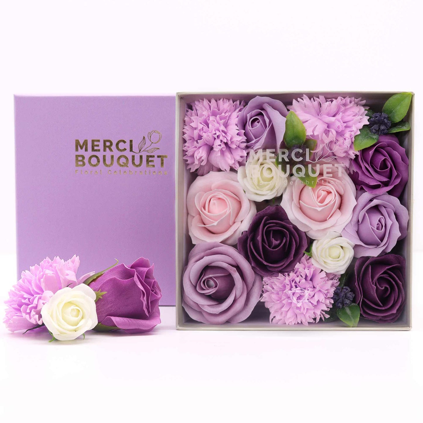 Square Box - Lavender Rose & Carnation - Image square-box--lavender-rose--carnation-sfbx-14