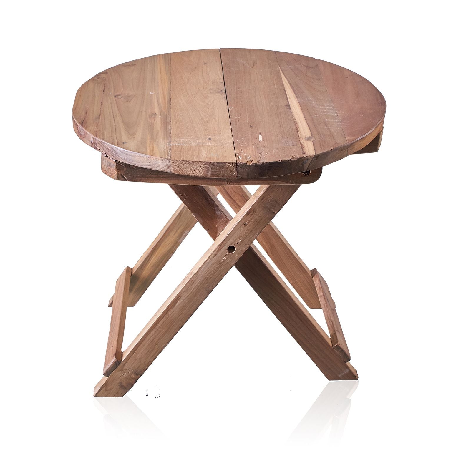 Round Folding Coffee Table - 50cm - Recycled Wood - Image round-folding-coffee-table--50cm--recycled-wood-acshop-09