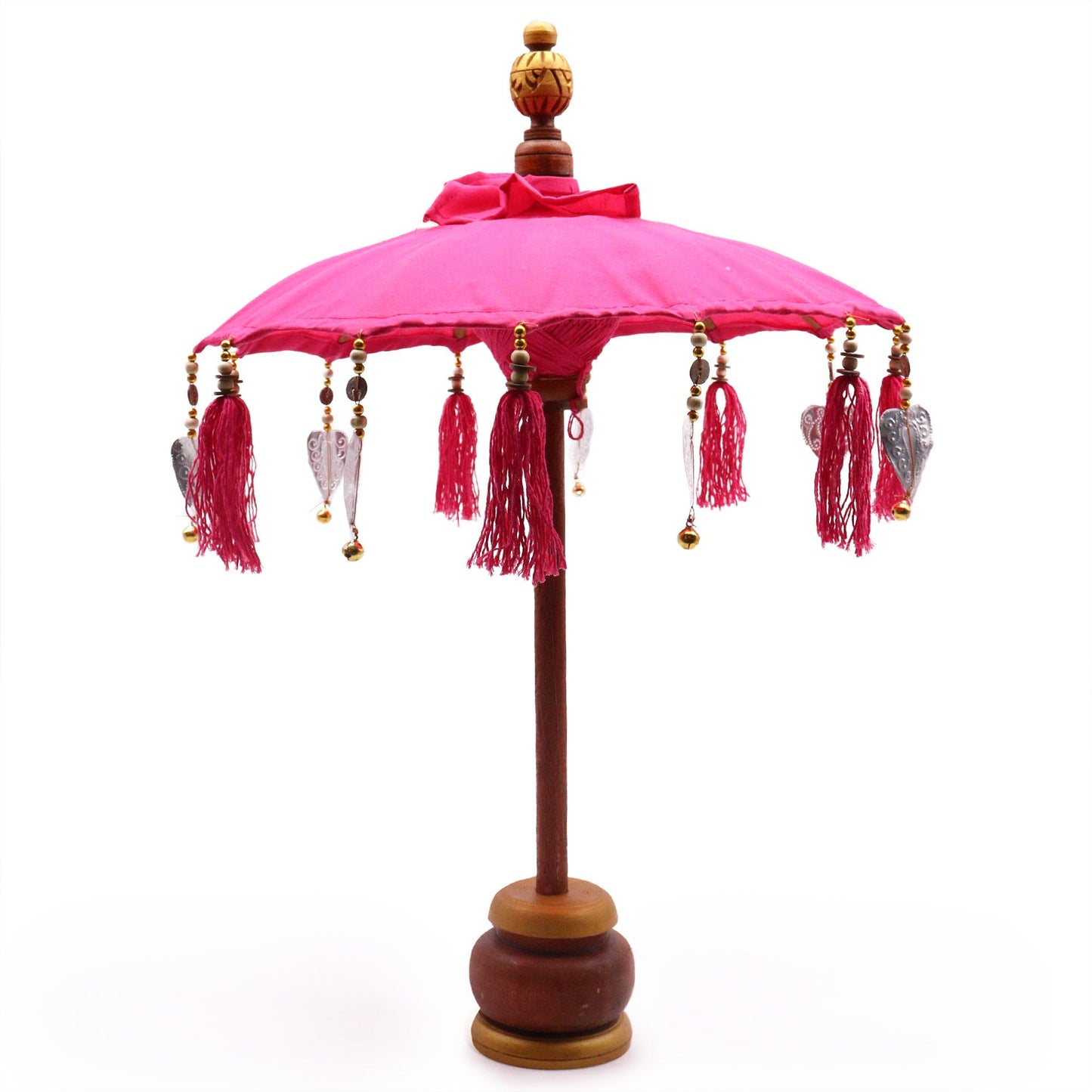 Bali Home Decor Parasol - Cotton - Pink- 40cm - Image bali-home-decor-parasol--cotton--pink-40cm-bpar-07