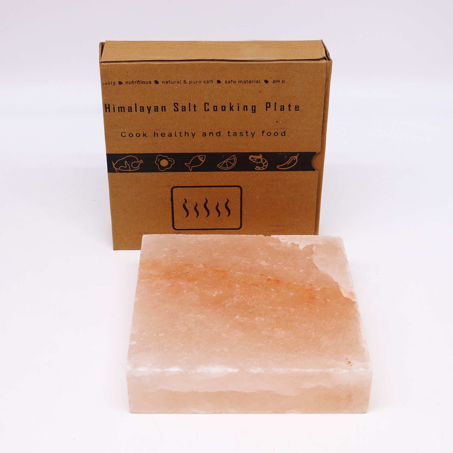 Himalayan Salt Cooking Plate - Square - 20x20x5cm - Image himalayan-salt-cooking-plate--square--20x20x5cm-csalt-04