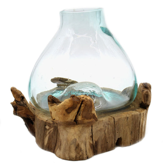 Molten Glass Large Fish Tank 3.7 litre (with light cavity)- 30cm - Image molten-glass-large-fish-tank-37-litre-with-light-cavity-30cm-mgw-12