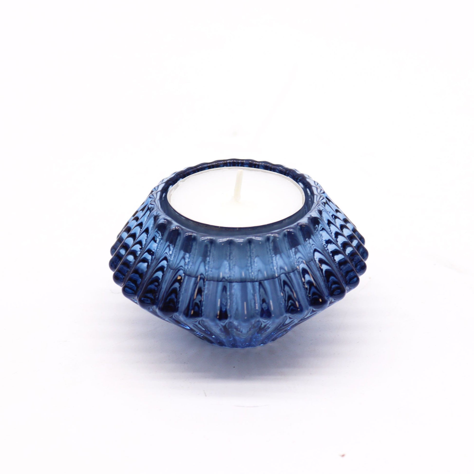 Flower Flip Dinner Candle / Tealight Holder - Royal Blue - Image flower-flip-dinner-candle--tealight-holder--royal-blue-gchd-11