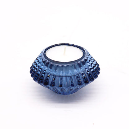 Flower Flip Dinner Candle / Tealight Holder - Royal Blue - Image flower-flip-dinner-candle--tealight-holder--royal-blue-gchd-11