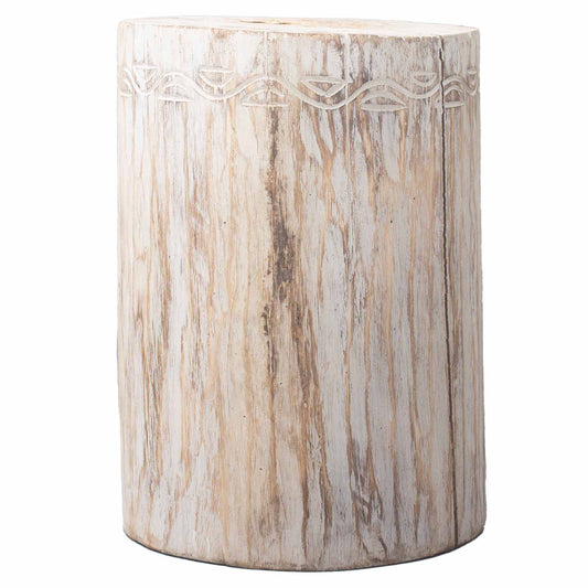 Tribal Stool / Table -  Albasia - Whitewash - Image tribal-stool--table---albasia--whitewash-tts-04