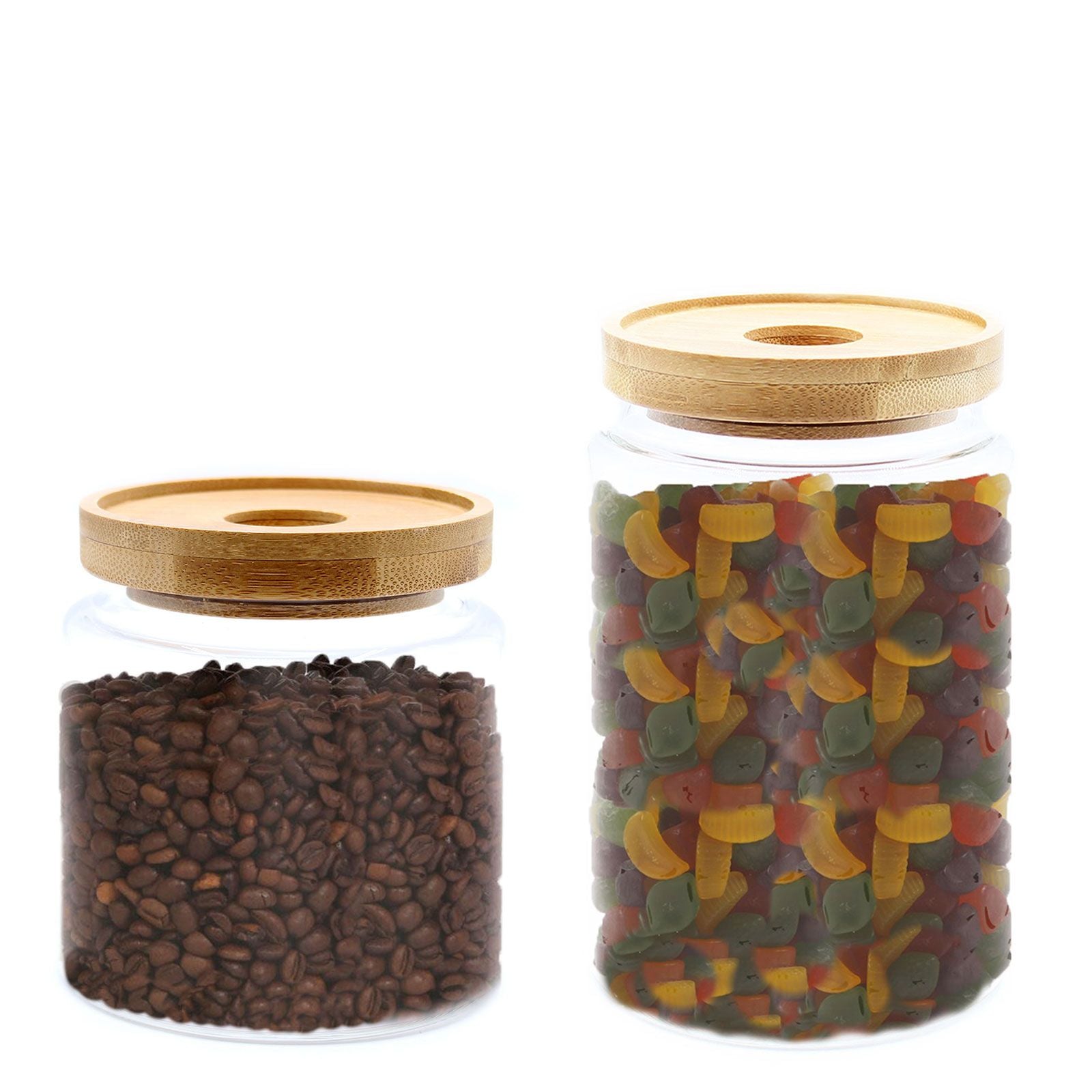 Cottage Bamboo Glass Jar - 15cm - Image cottage-bamboo-glass-jar--15cm-cgj-03
