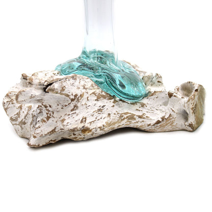 Molten Glass on Whitewash Wood - Vase - Medium - Image molten-glass-on-whitewash-wood--vase--medium-mgw-17