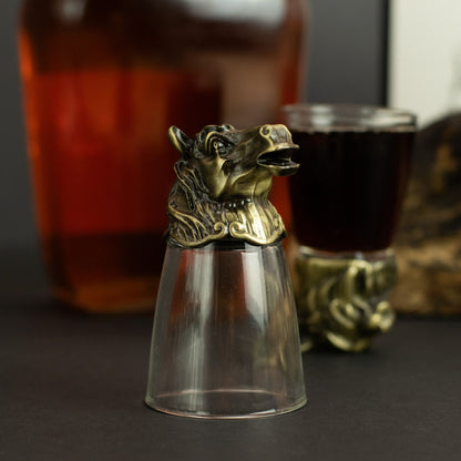 Gift Set of 12 Bottom Up Shot Glasses (25ml) - Forest & Mystical Creatures - Antique Bronze - Image gift-set-of-12-bottom-up-shot-glasses-25ml--forest--mystical-creatures--antique-bronze-bbug-01