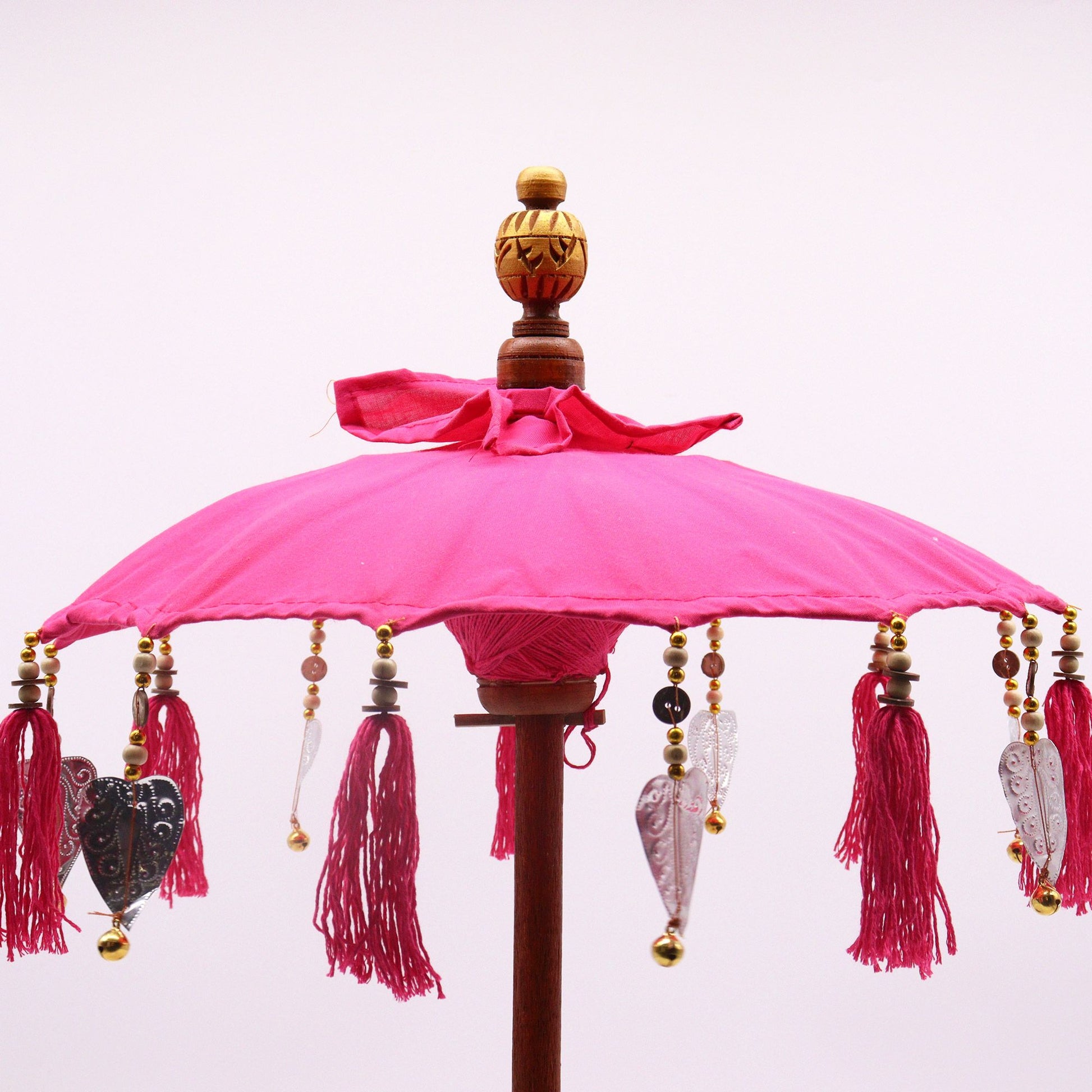 Bali Home Decor Parasol - Cotton - Pink- 40cm - Image bali-home-decor-parasol--cotton--pink-40cm-bpar-07