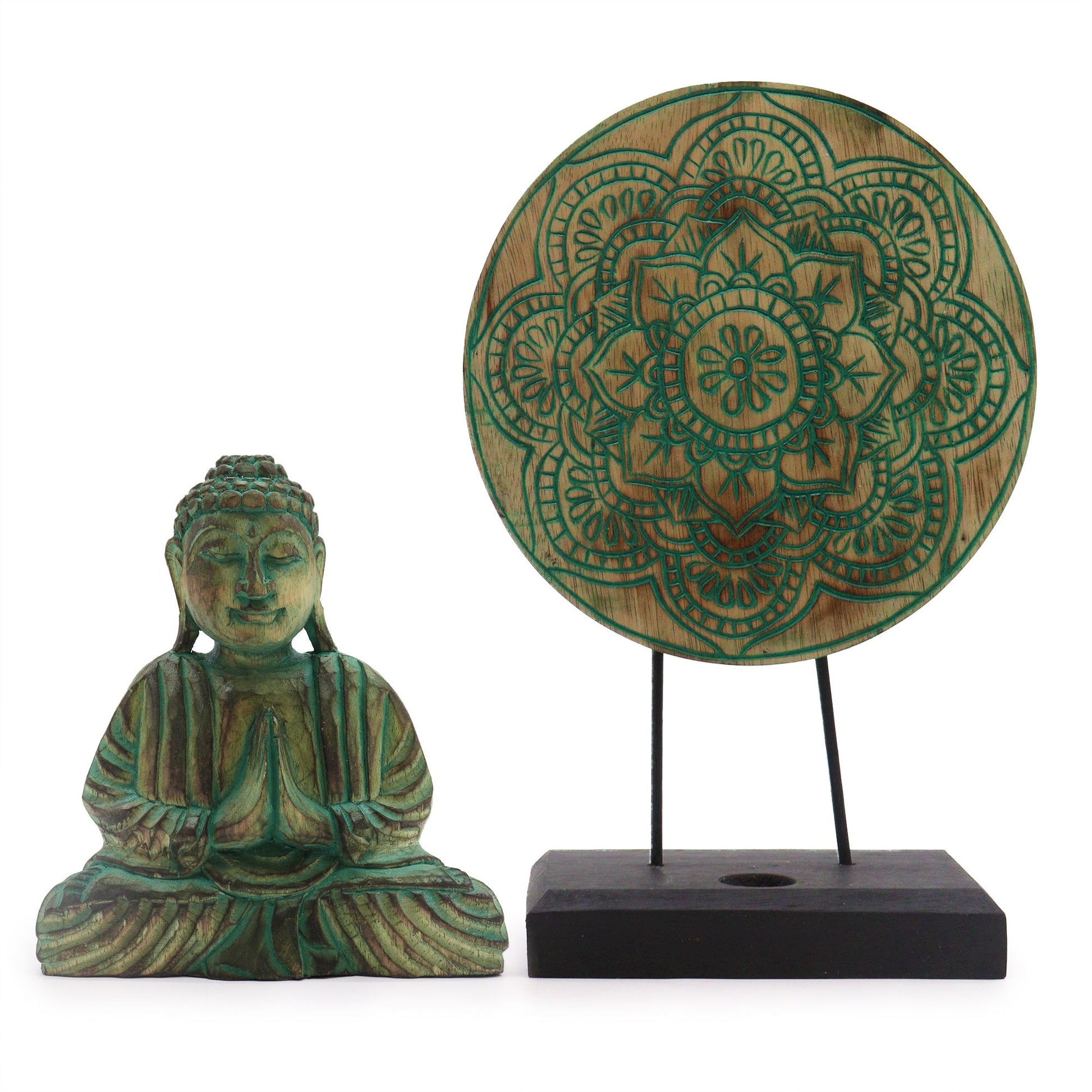 Buddha Feng Shui Set - Buddha Knot - Green - Image buddha-feng-shui-set--buddha-knot--green-bfss-05