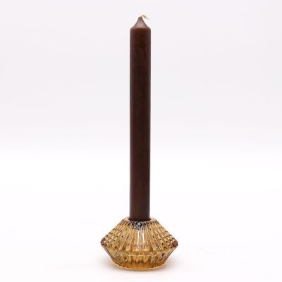 Flower Flip Dinner Candle / Tealight Holder - Antique Amber - Image flower-flip-dinner-candle--tealight-holder--antique-amber-gchd-12