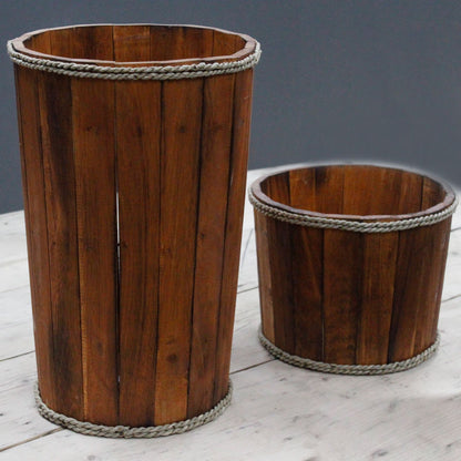 Large Wooden Storage Tub – Brown - Image large-wooden-storage-tub--brown-rds-145