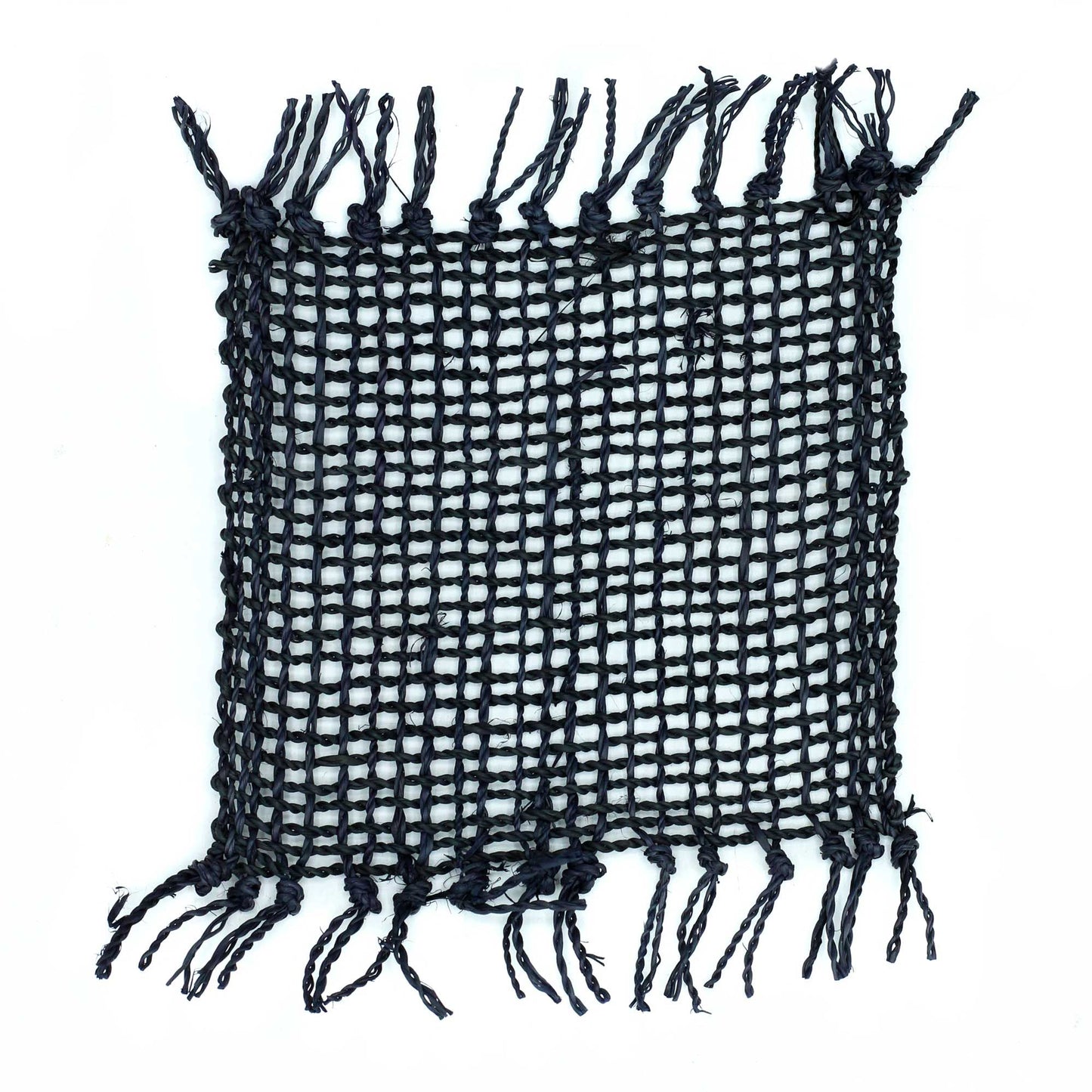 Set of 4 Seagrass Fringe Natural Coasters - Black - Image set-of-4-seagrass-fringe-natural-coasters--black-natpm-13
