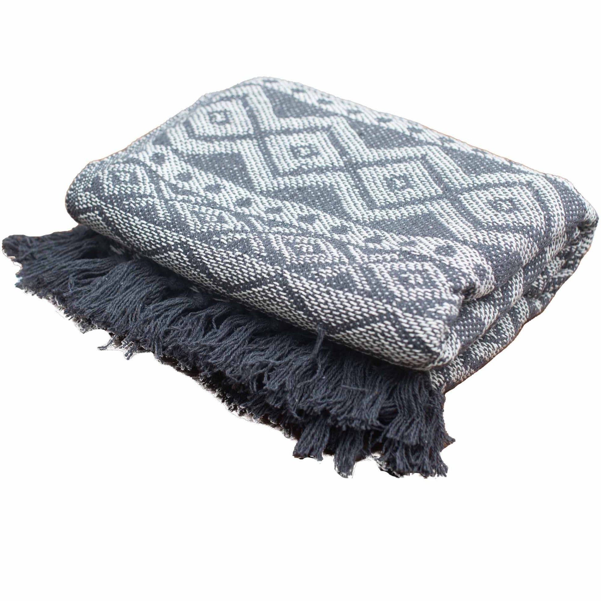 Boho Comfort Throws - Grey Geometric - Image boho-comfort-throws--grey-geometric-bohot-02