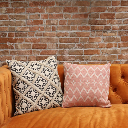 Wide Grey Herringbone Cotton Cushion Cover – 40 x 40cm