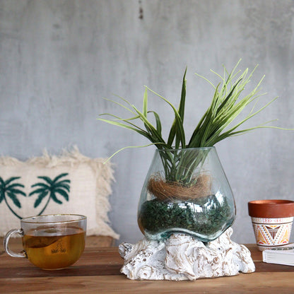Molten Glass on Whitewash Wood - Small Bowl - Image molten-glass-on-whitewash-wood--small-bowl-mgw-13