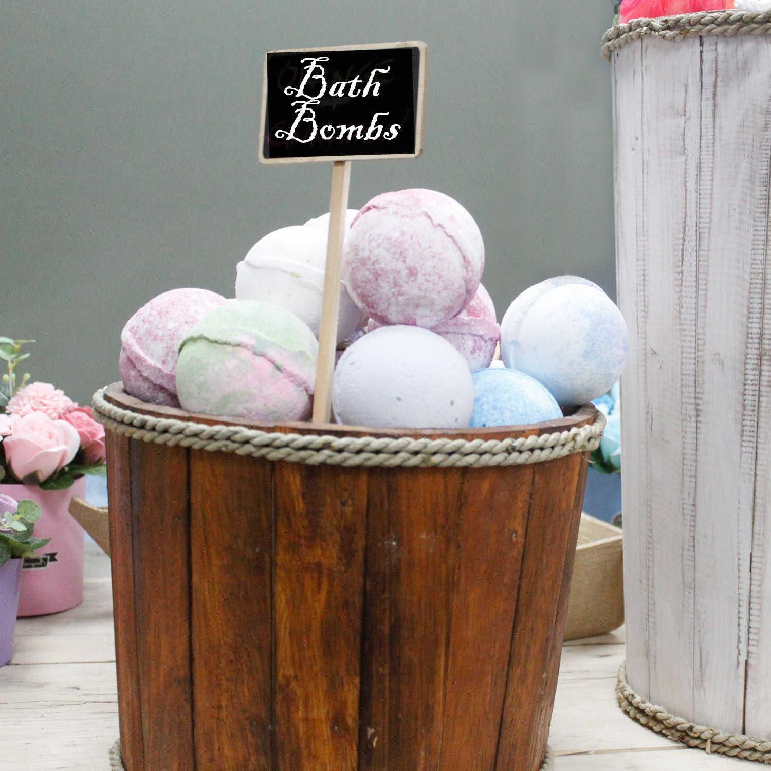 Small Wooden Storage Tub – Brown - Image small-wooden-storage-tub--brown-rds-147