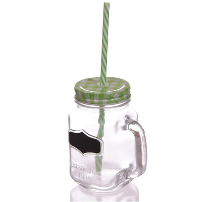 Vintage Drinking Jar and Chalkboard - Green - Image vintage-drinking-jar-and-chalkboard--green-djar-06