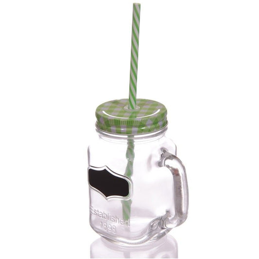 Vintage Drinking Jar and Chalkboard - Green - Image vintage-drinking-jar-and-chalkboard--green-djar-06