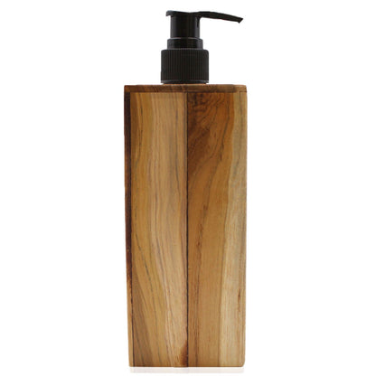 Natural Teakwood Soap Dispenser - Square - Image natural-teakwood-soap-dispenser--square-nsd-02