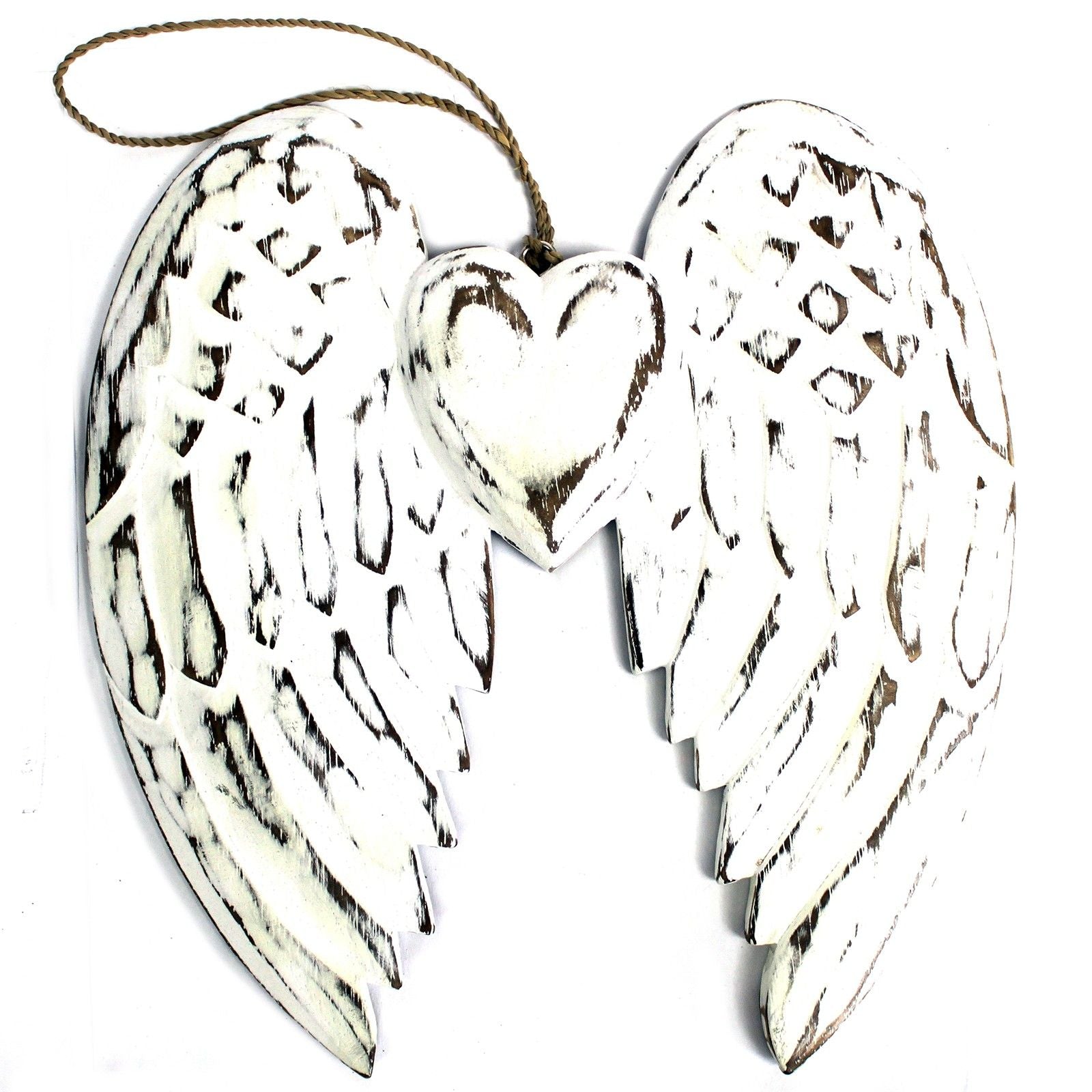 Hand Crafted Double Angel Wing & Heart - 24cm - Image hand-crafted-double-angel-wing--heart--24cm-awl-02