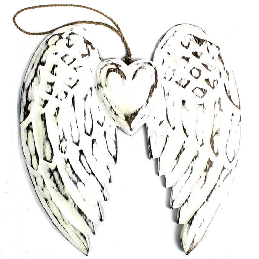 Hand Crafted Double Angel Wing & Heart - 24cm - Image hand-crafted-double-angel-wing--heart--24cm-awl-02