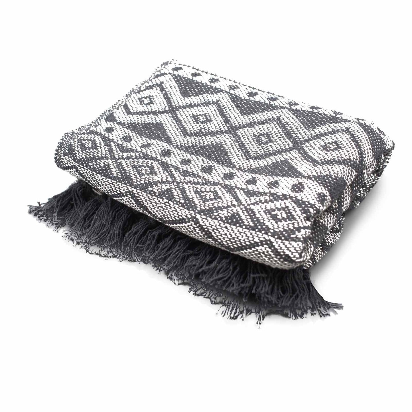 Boho Comfort Throws - Grey Geometric - Image boho-comfort-throws--grey-geometric-bohot-02