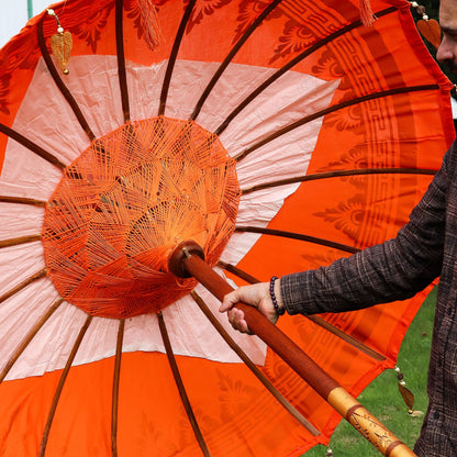 Bali Patio Parasol - Cotton - Orange Decor - 1.5m - Image bali-patio-parasol--cotton--orange-decor--15m-bpar-03