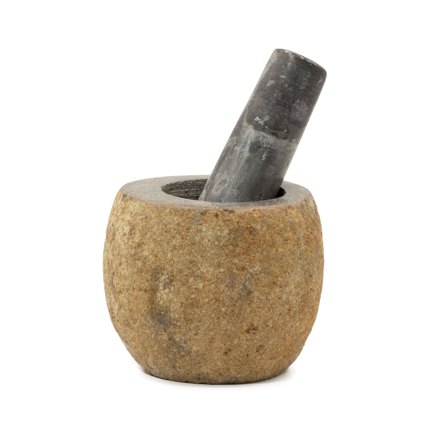 Natural Riverstone Decorative Pestle & Mortar- Small (aprox 9x7cm) - Image natural-riverstone-decorative-pestle--mortar-small-aprox-9x7cm-mpm-21