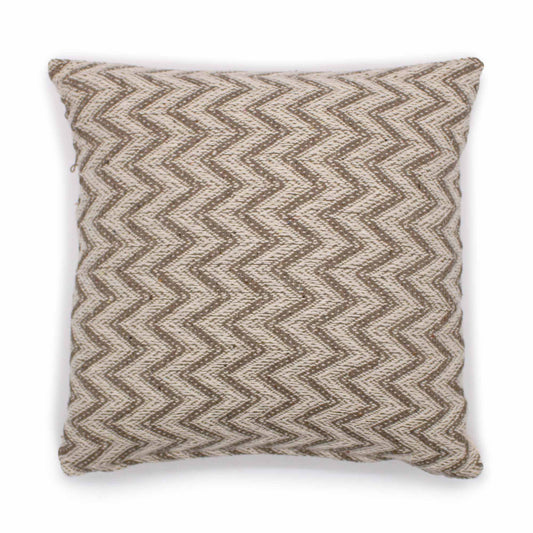Wide Grey Herringbone Cotton Cushion Cover – 40 x 40cm