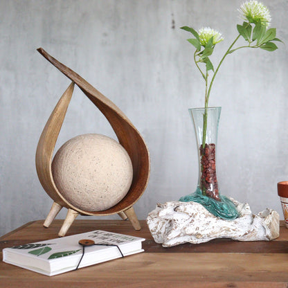 Molten Glass on Whitewash Wood - Vase - Medium - Image molten-glass-on-whitewash-wood--vase--medium-mgw-17