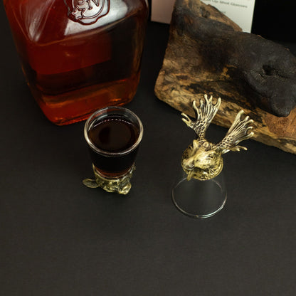Gift Set of 12 Bottom Up Shot Glasses (25ml) - Forest & Mystical Creatures - Antique Bronze - Image gift-set-of-12-bottom-up-shot-glasses-25ml--forest--mystical-creatures--antique-bronze-bbug-01