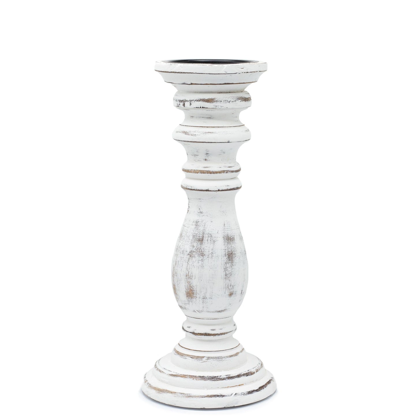 Classic Candle Stand - Whitewash - Medium - Image classic-candle-stand--whitewash--medium-mwcs-04