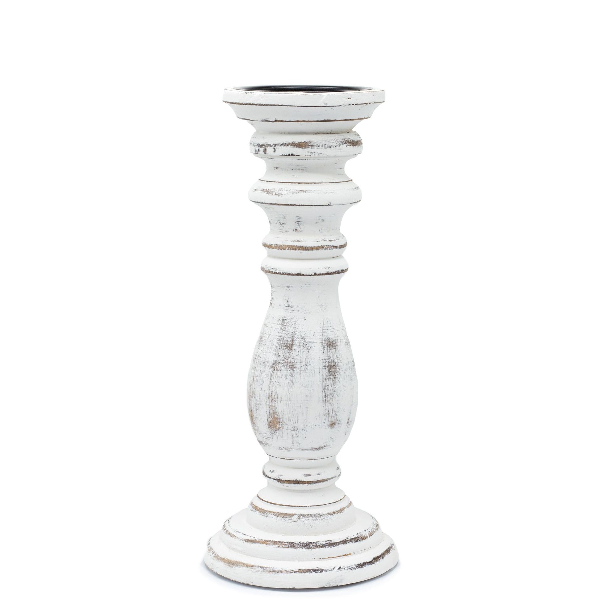 Classic Candle Stand - Whitewash - Medium - Image classic-candle-stand--whitewash--medium-mwcs-04