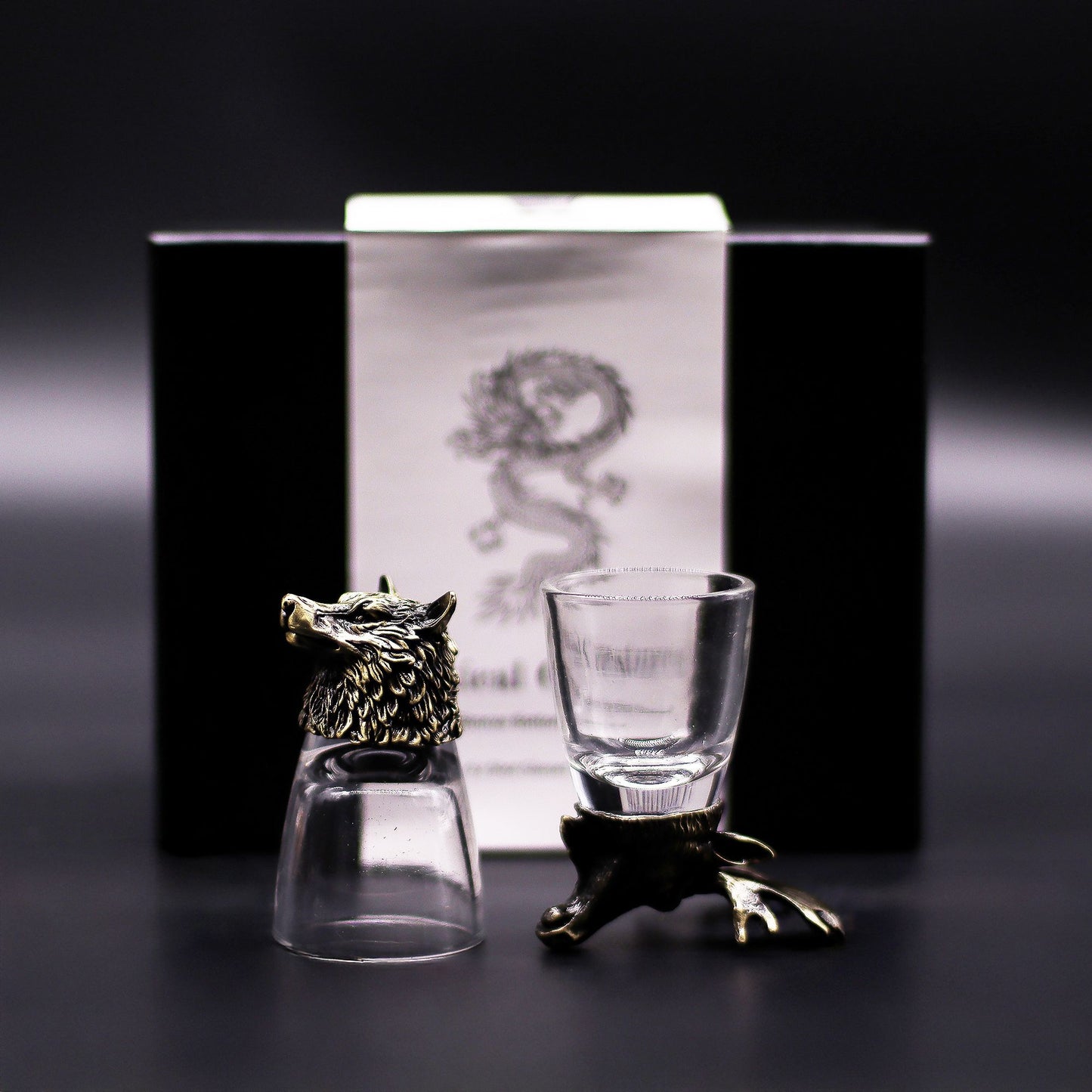 Gift Set of 6 Shot Glasses (50ml) - Wild Forest Creatures - Antique Bronze - Image gift-set-of-6-shot-glasses-50ml--wild-forest-creatures--antique-bronze-bbug-03