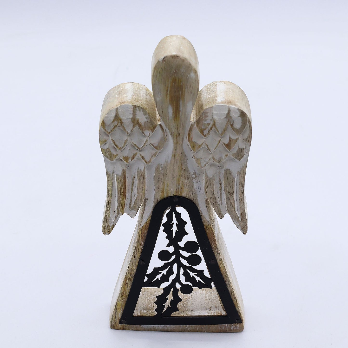 Mango Wood Angel - Whitewash with Iron Decor Cut Out - Image mango-wood-angel--whitewash-with-iron-decor-cut-out-wang-05